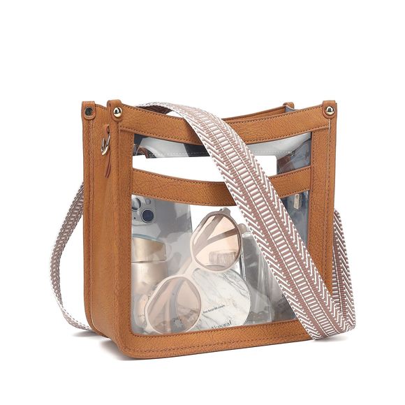 Clear Bag Stadium Events See Through Stadium Bag With Guitar Strap, Clear : - Picture 1 of 6
